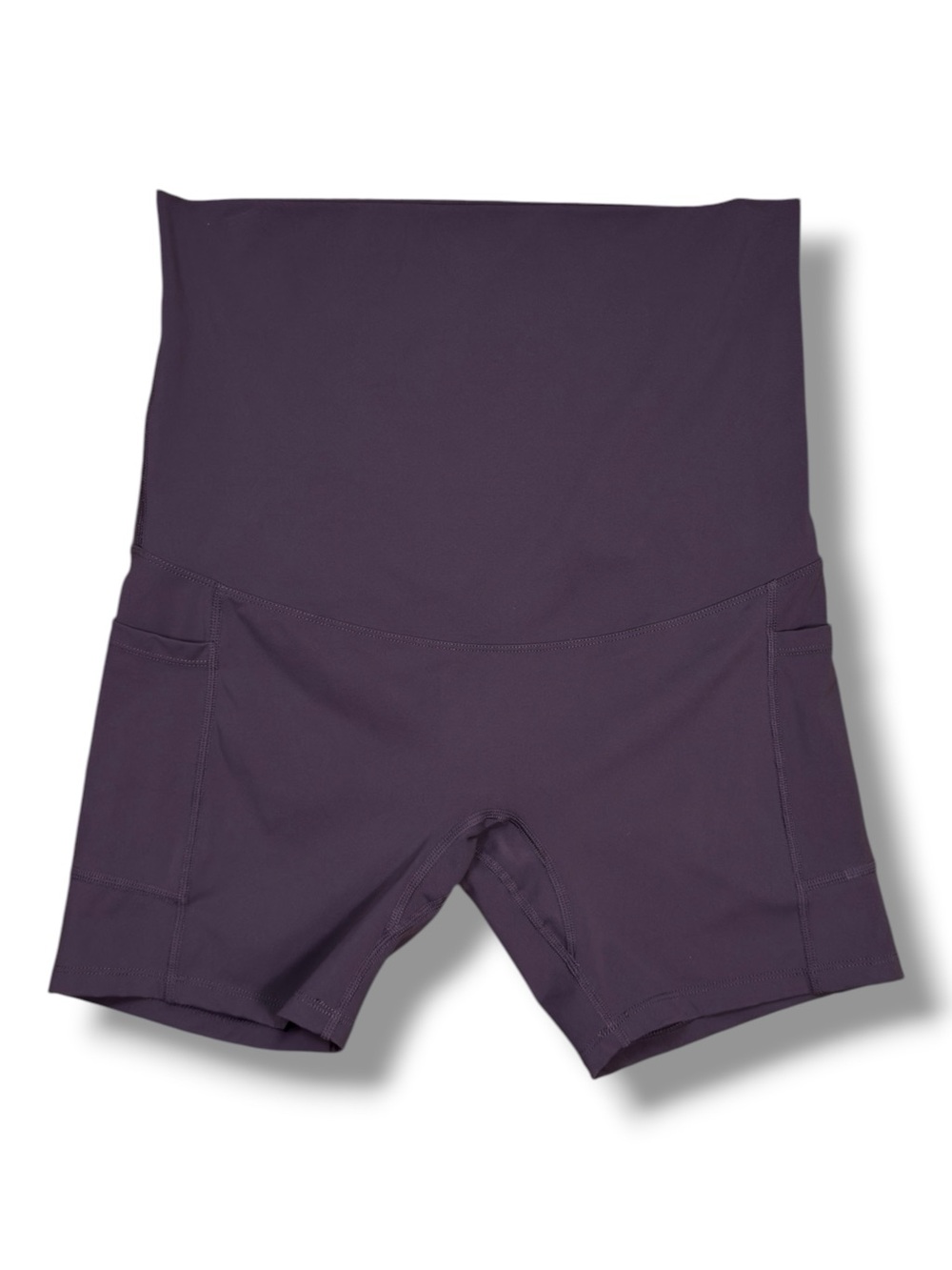Poshdivah Maternity Gray Workout Shorts with Side Pockets